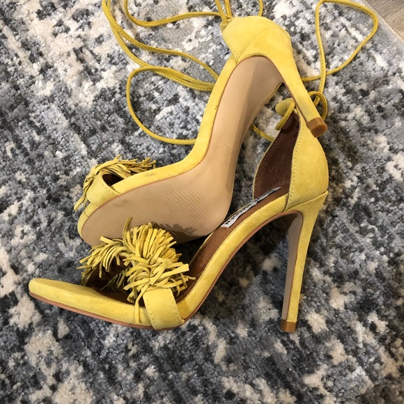 Suede lace up fringe stiletto - Picture 6 of 10